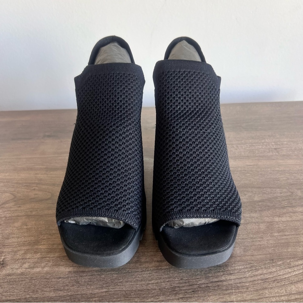 Eileen Fisher NEW Women’s Chyme ST Black Stretch Open Toe Boot Size 7.5 #B1221